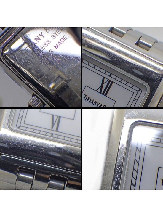 Tiffany & Co Watch Classic Rectangle White Dial Roman Index SS Quartz Analog main image 5